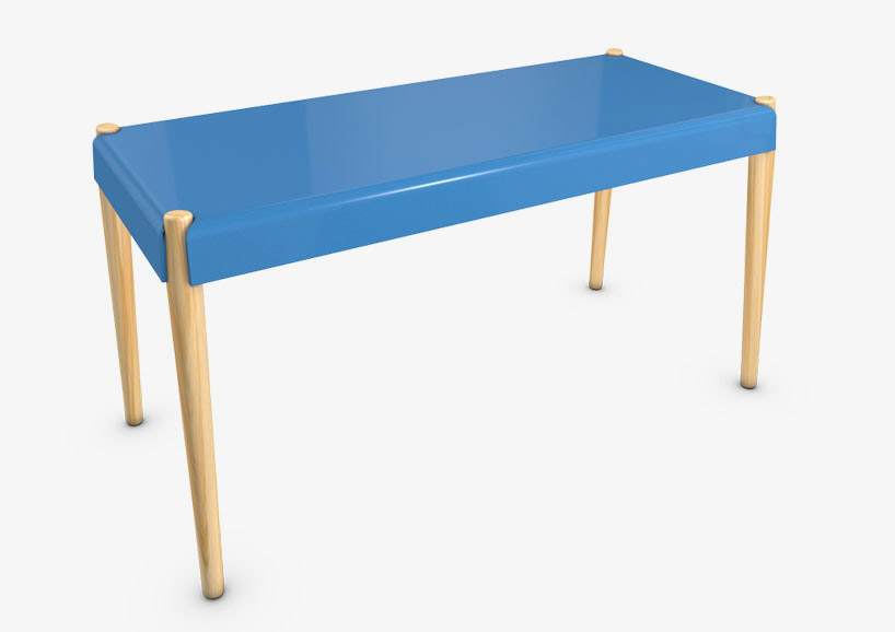 藍色長板凳