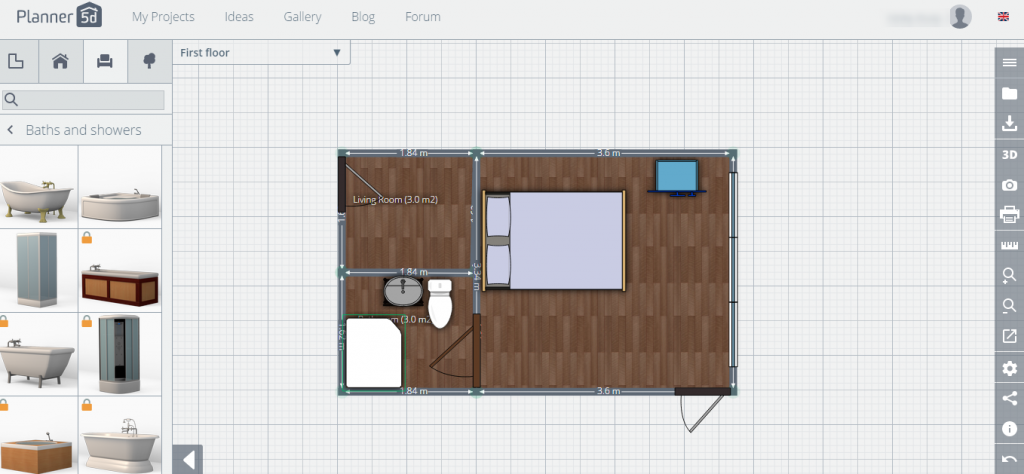 DIY interior design floor plan 自己畫室內設計平面圖