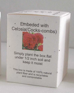 種子紙做成包裝紙盒